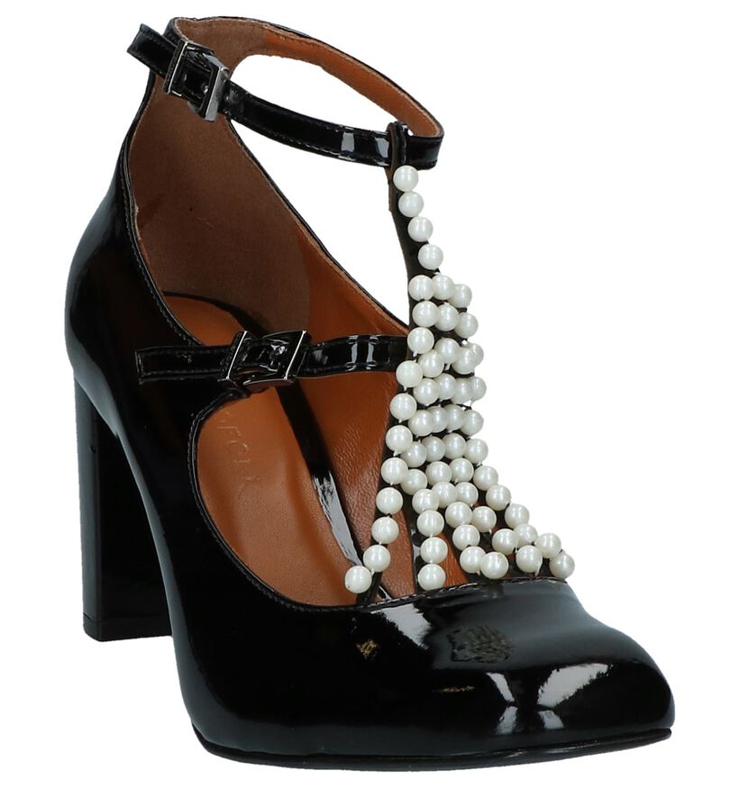 Cristófoli Escarpins à bride en Noir en cuir (233067)