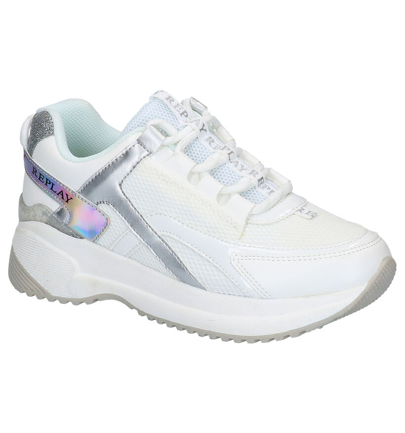 Replay Edimburgh Witte Sneakers in kunstleer (266329)