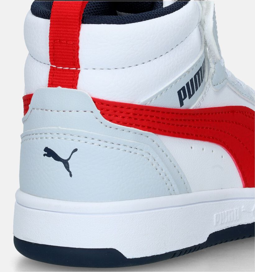 Puma Rebound V6 Mid Grijze Sneakers voor jongens, meisjes (334478) - geschikt voor steunzolen