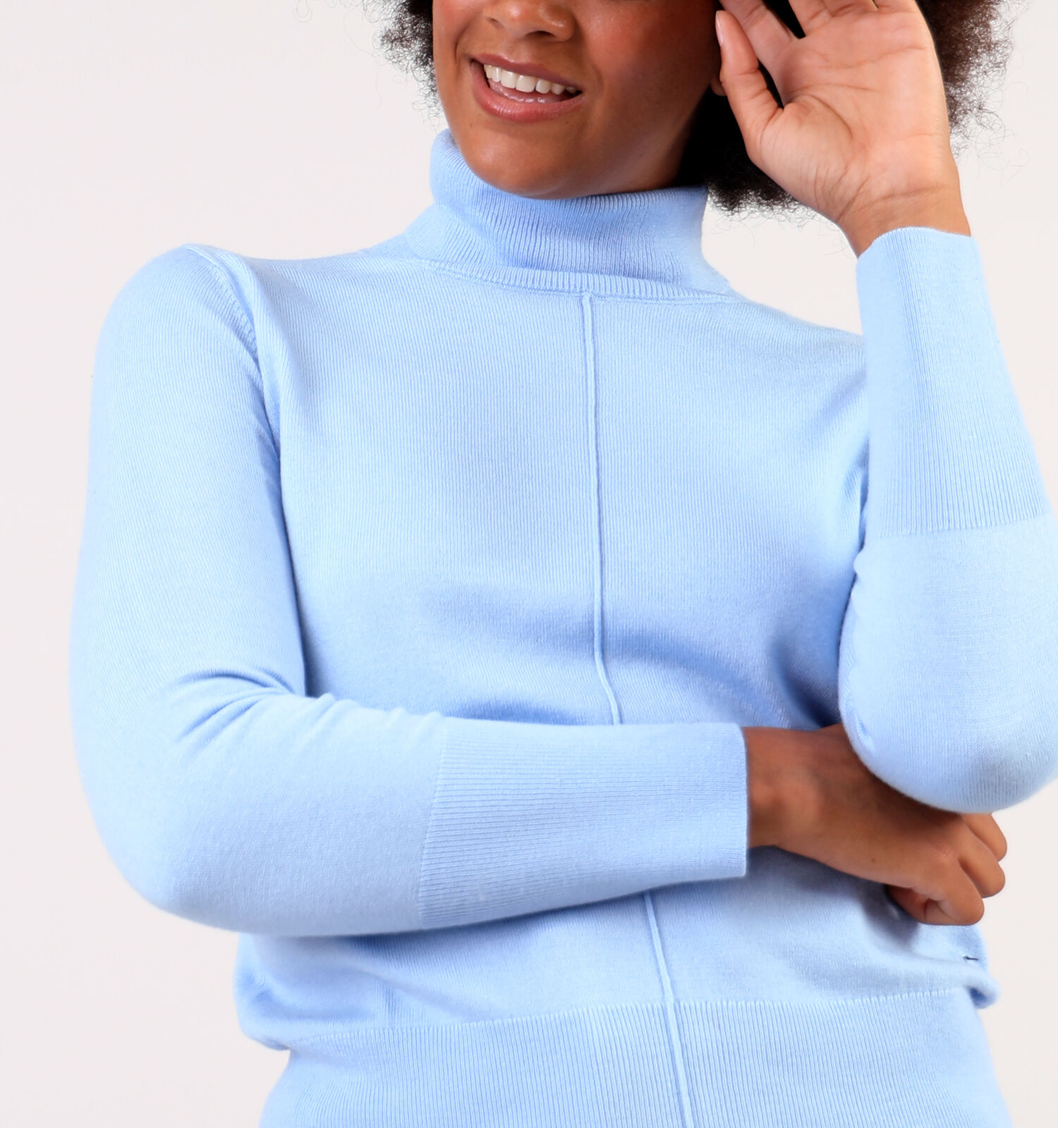 comma casual identity Blauwe Basic trui Dames Truien Online op TORFS.BE