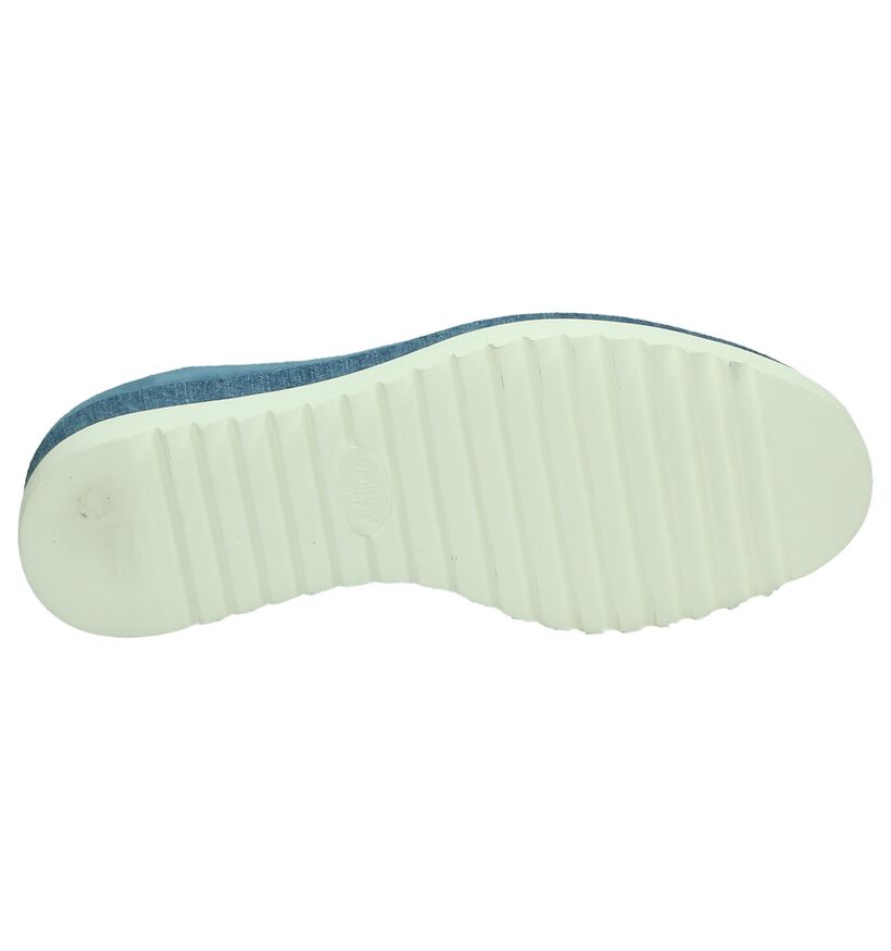 Blauwe Veterschoen Via Roma Melle met Dikke Zolen in daim (207359)