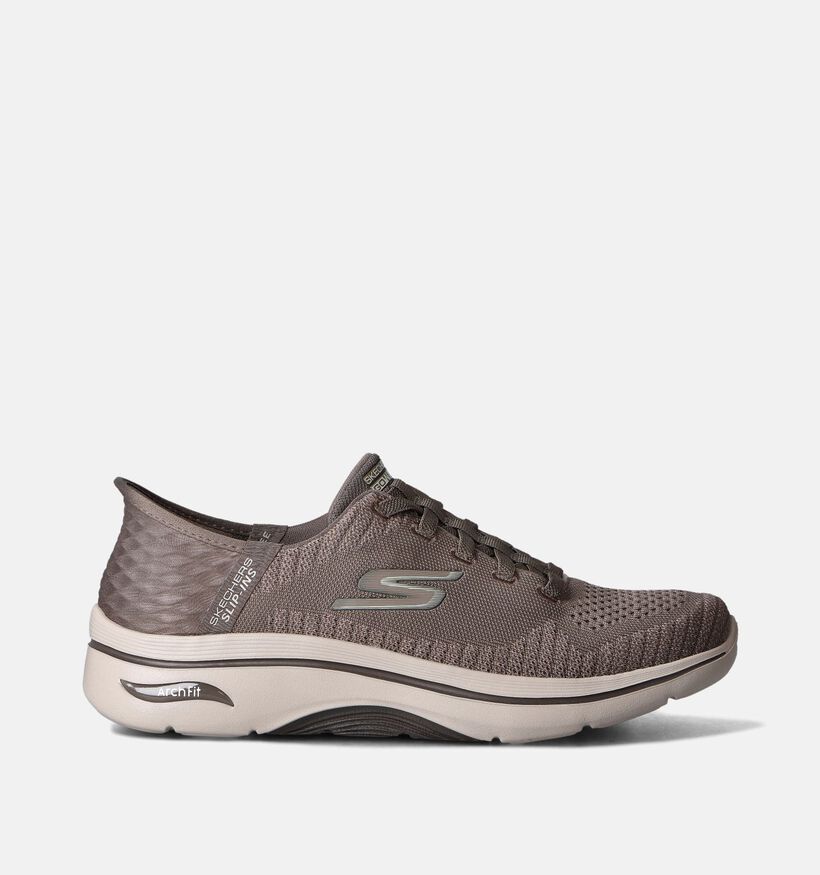 Skechers Go Walk Arch Fit 2.0 Taupe Sneakers voor heren (365681) - geschikt voor steunzolen