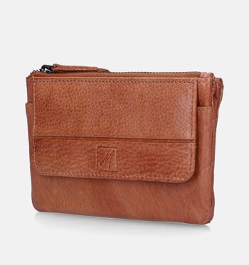 Label M Portemonnees Cognac/Rood