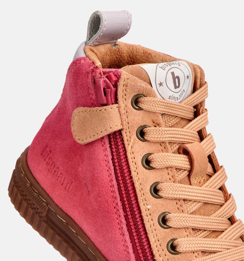 Bisgaard Roze/Oranje Hoge Schoenen voor jongens (364145) - geschikt voor steunzolen