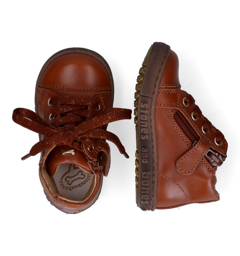 STONES and BONES Biva Cognac Babyschoenen voor meisjes (320451) - geschikt voor steunzolen