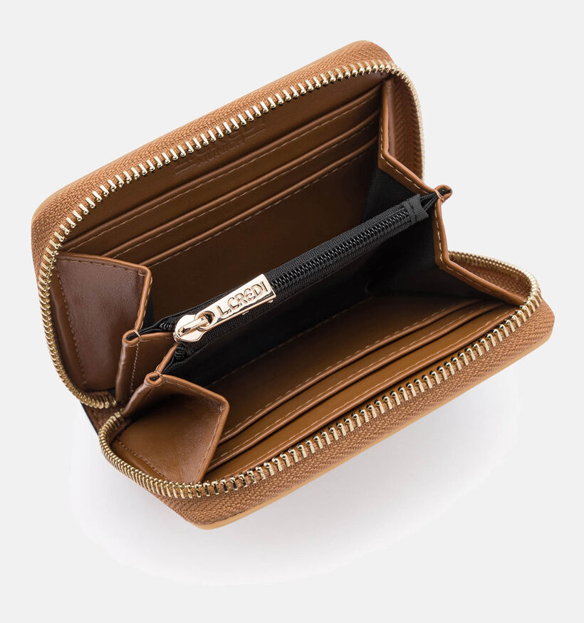 L.Credi Filippa Cognac Ritsportemonnee voor dames (356604)