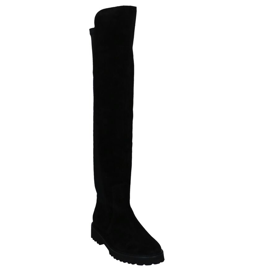Gabor Best Fitting Zwarte Overknee Laarzen in daim (231228)