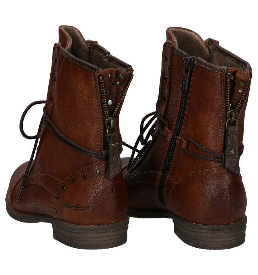 Mustang Bottines en Cognac en simili cuir (294328)