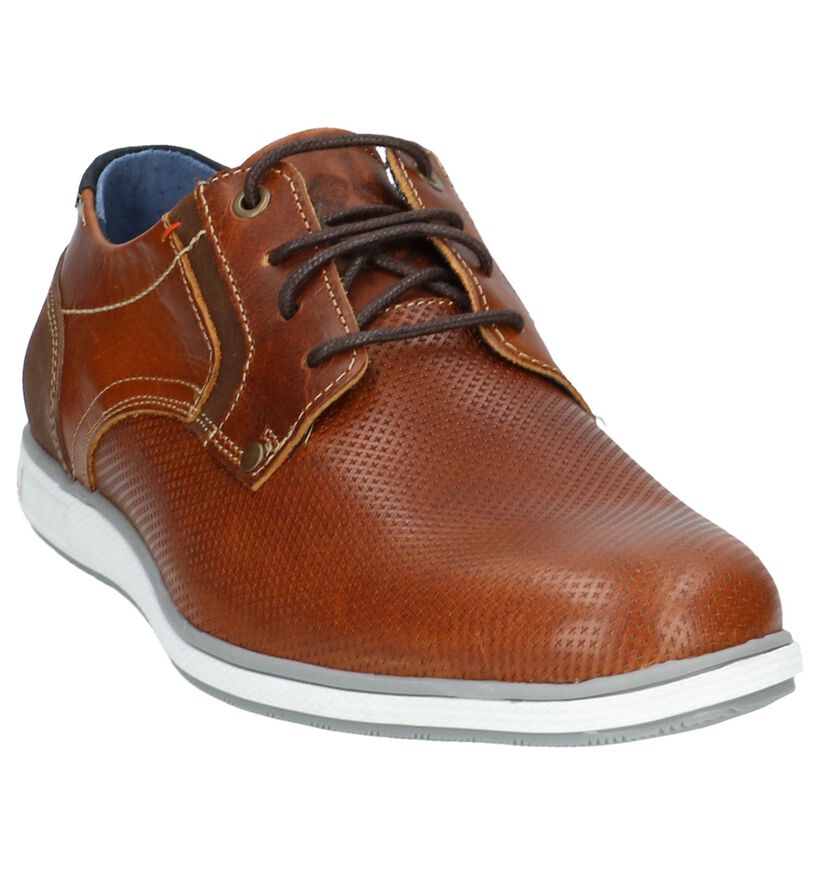 Cognac Casual Schoenen met Veters Borgo Sport Spaf in leer (209757)