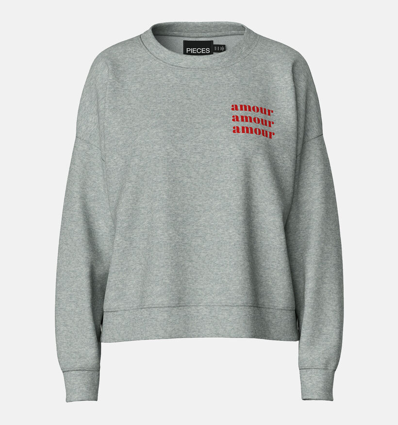 Pieces Chilli Sweatshirt en Gris pour femmes (348290)