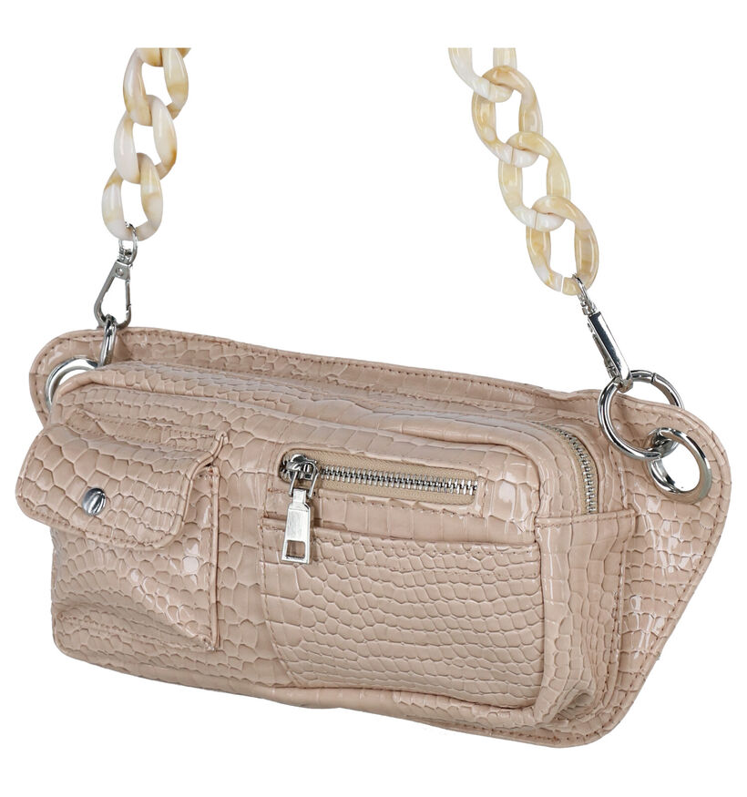 Hvisk Brillay Croco Vegan Blauwe Crossbody Tas in kunstleer (301350)