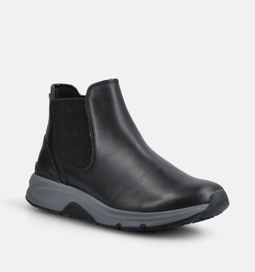 Gabor Comfort Zwarte Boots Chelsea voor dames (376952) - geschikt voor steunzolen