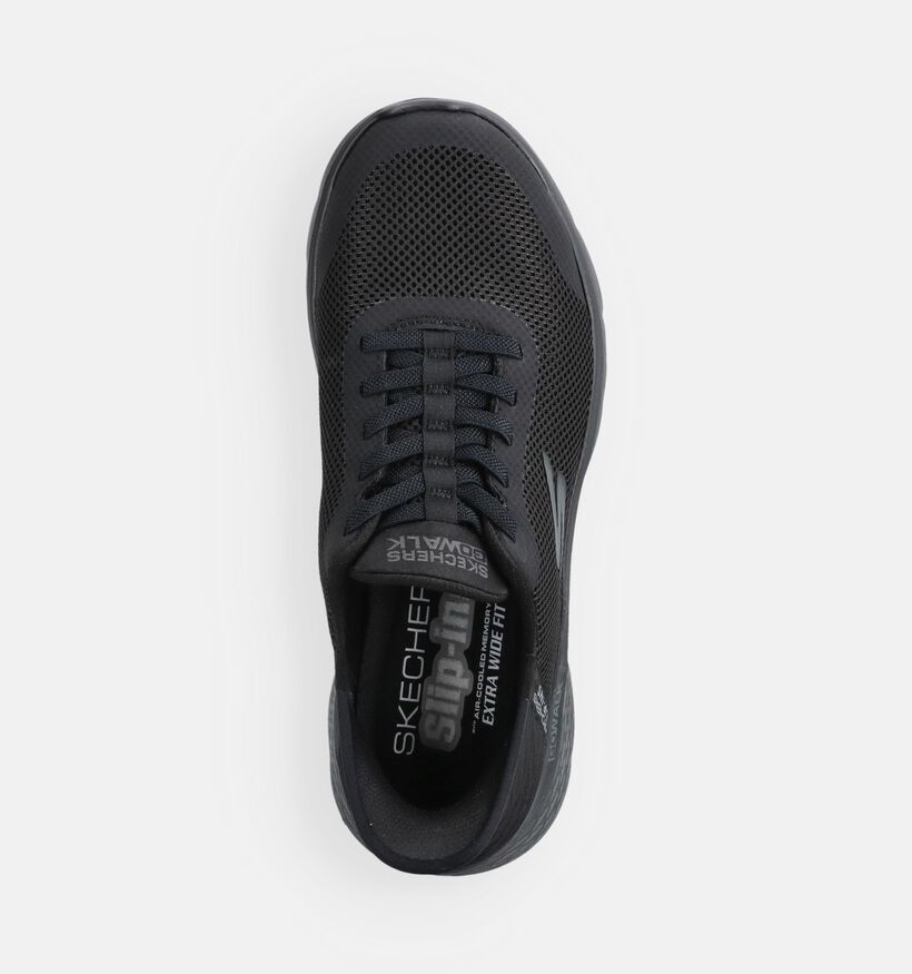Skechers Go Walk Flex Slip-ons en Noir pour hommes (375630) - pour semelles orthop&eacute;diques