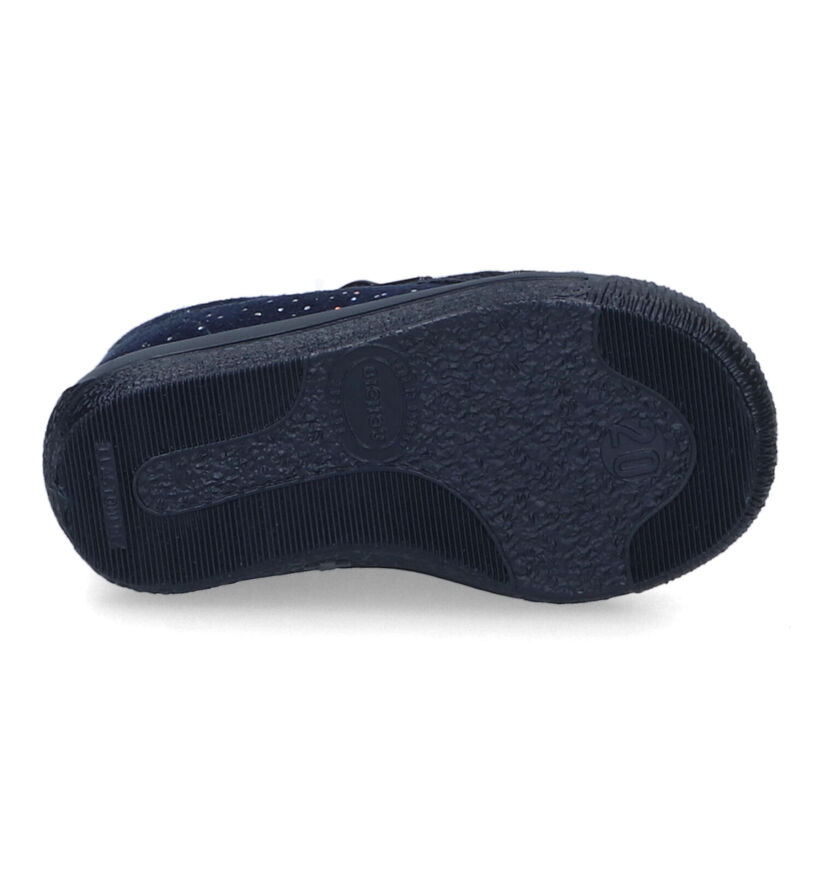 Bellamy Mimi Pantoufles en Bleu en textile (316990)