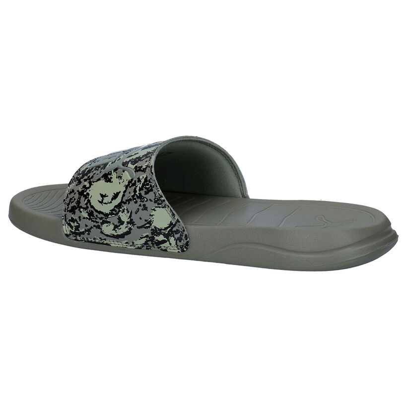 Puma Camo Groene Badslippers in kunststof (288555)