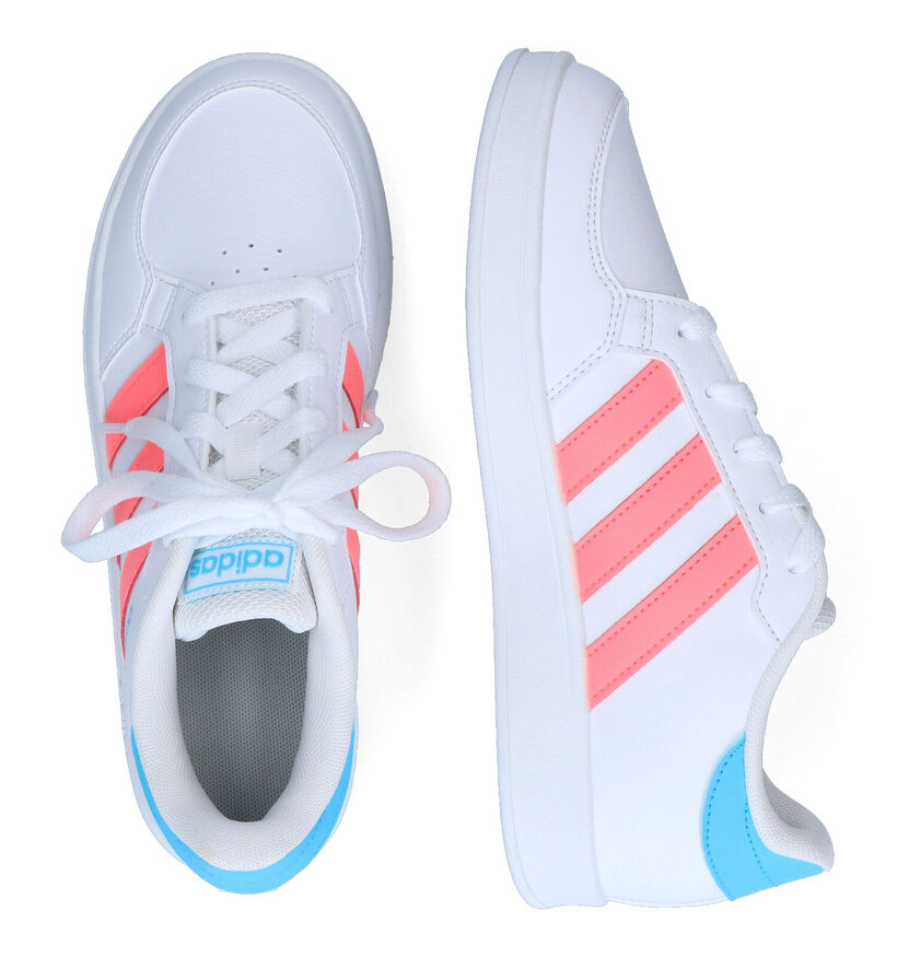 adidas Breaknet Witte Sneakers voor meisjes (318928) - geschikt voor steunzolen