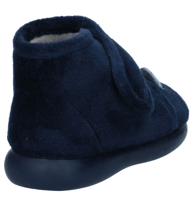 Milo & Mila Blauwe Pantoffels in stof (300000)