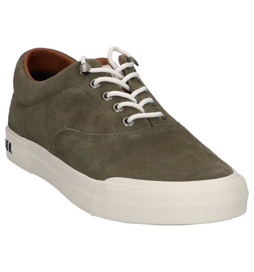 Kaki Lage Geklede Sneakers Tommy Hilfiger Heritage in daim (212275)