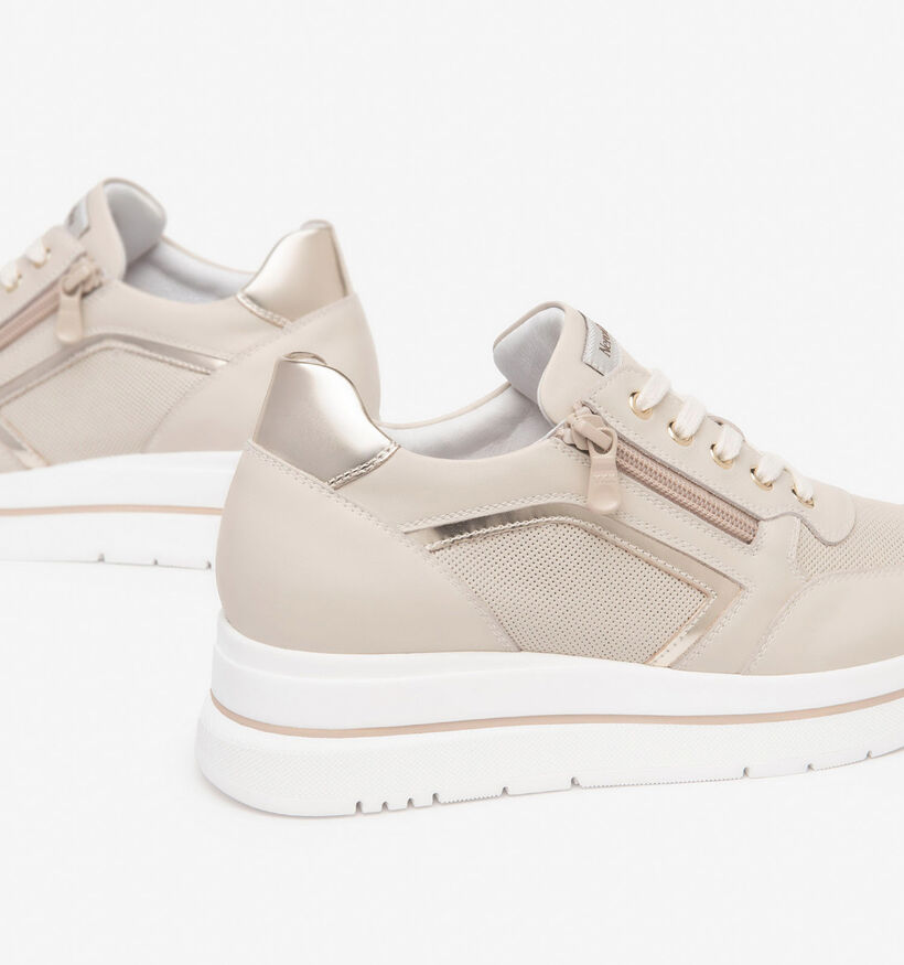 NeroGiardini Baskets à talon compensé en Beige pour femmes (358350) - pour semelles orthopédiques