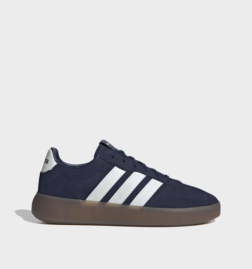 adidas Barreda Decode Lux Baskets basses en Bleu fonc&eacute; pour hommes (375323) - pour semelles orthop&eacute;diques