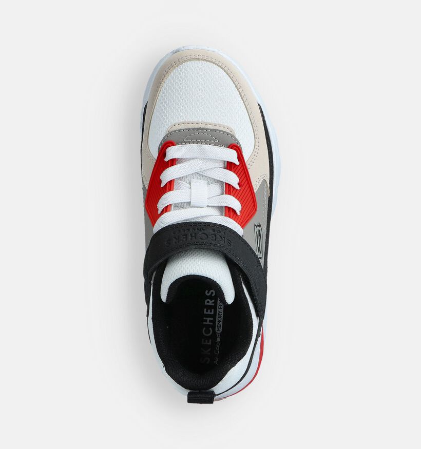 Skechers Uno Lite Witte/Rode Sneakers voor jongens, meisjes (367550) - geschikt voor steunzolen