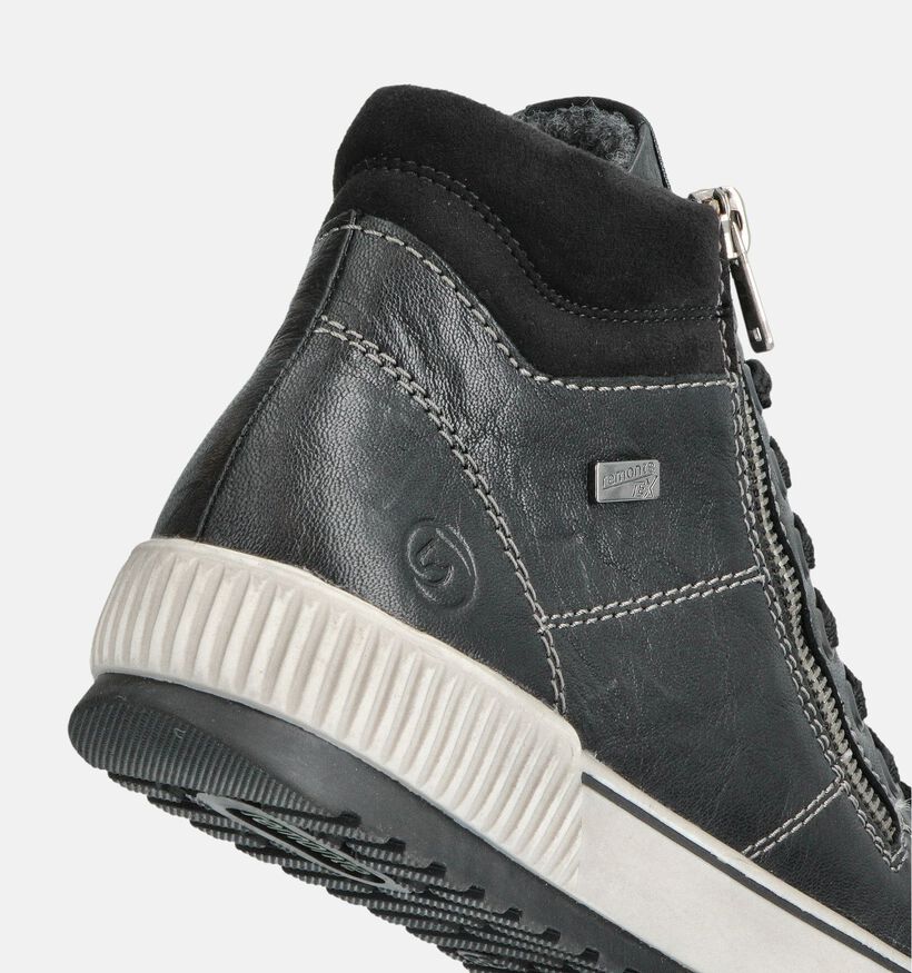 Remonte Zwarte Hoge Sneakers voor dames (360396) - geschikt voor steunzolen