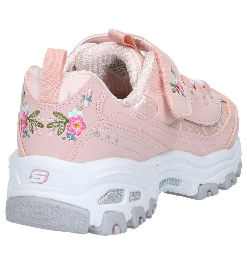 Skechers D'Lites Roze Sneakers in stof (263916)