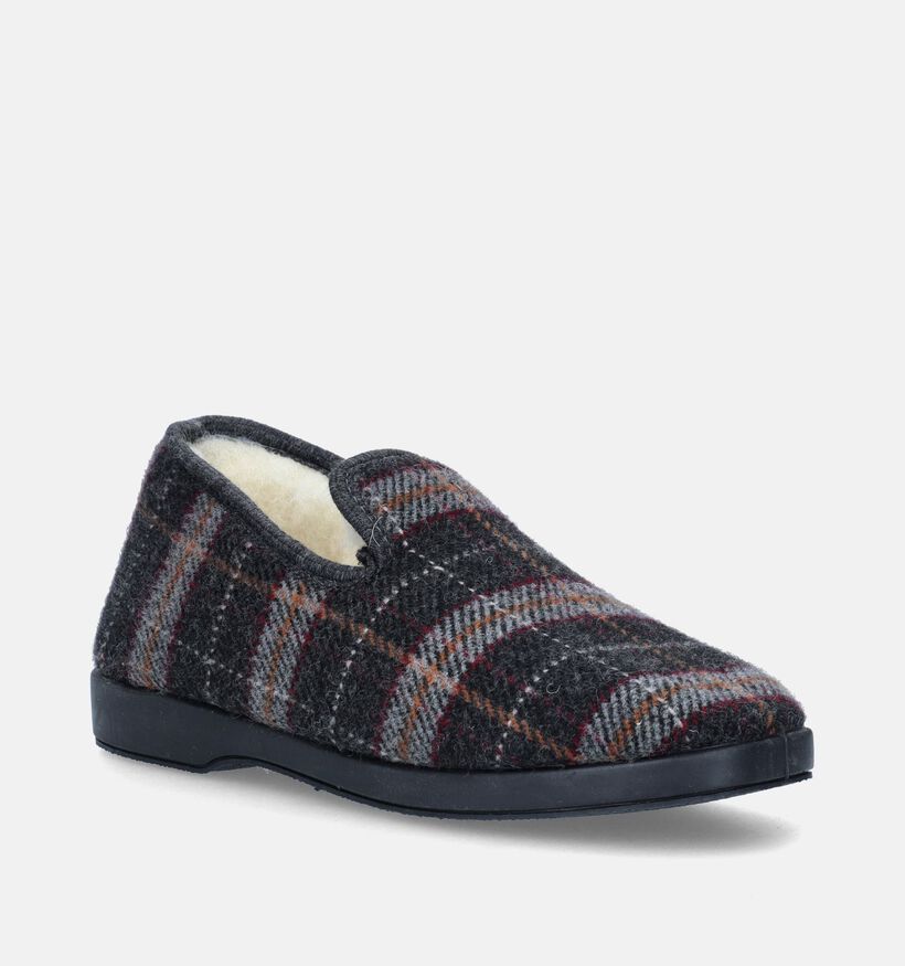 Torfs Home Pantoufles fermées en Gris pour hommes (349174)