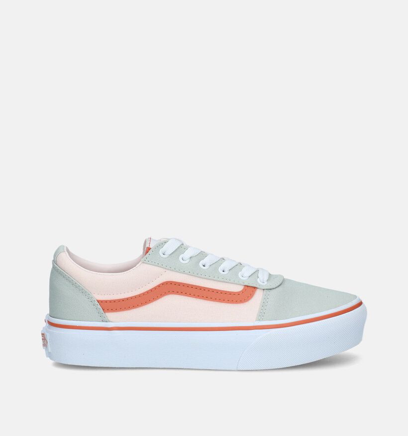 Vans Ward Platform Pastel Block Roze Skate sneakers voor meisjes (336443)