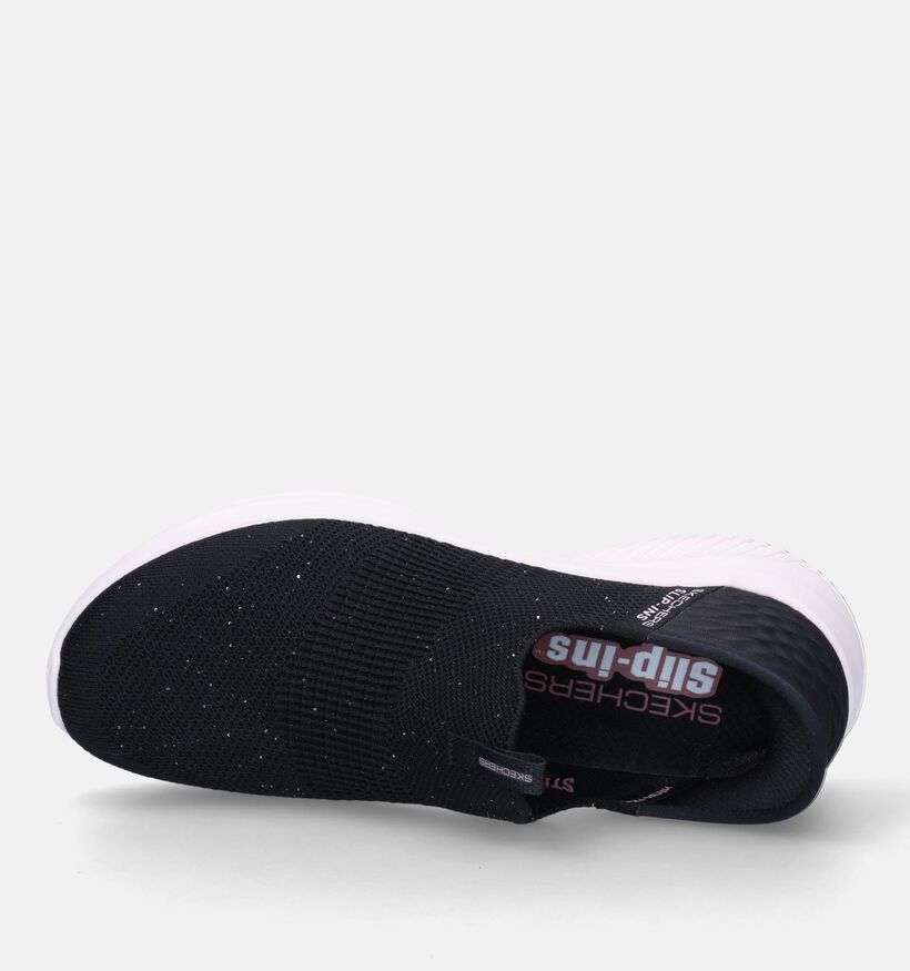 Skechers Slip-ins Ultra Flex 3.0 Shiny Night Baskets slip-ons en Noir pour femmes (334192) - pour semelles orthopédiques