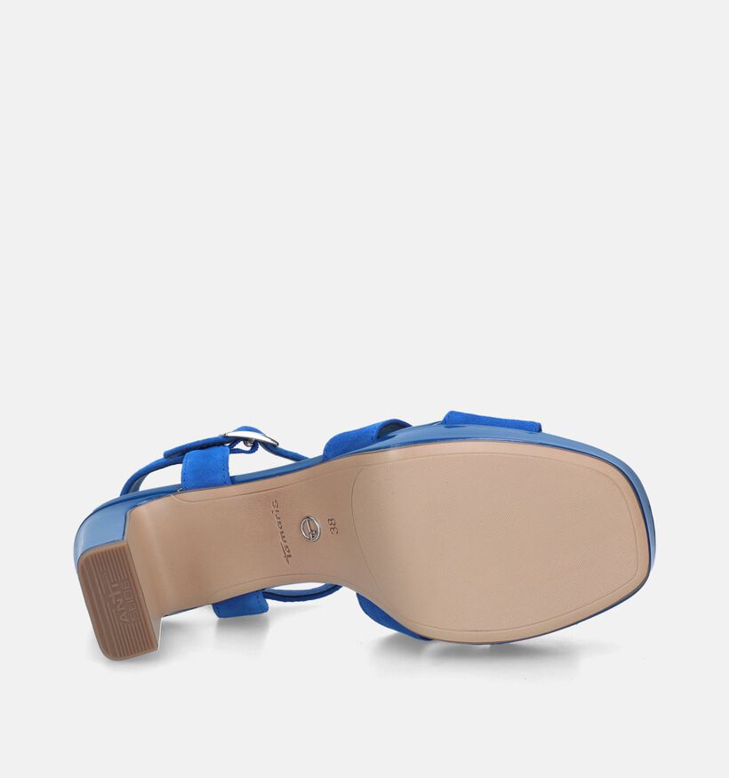 Tamaris Sandales avec talon en Bleu pour femmes (338312)