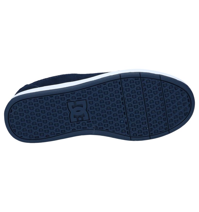 DC Shoes Baskets de skate en Bleu foncé en daim (235131)