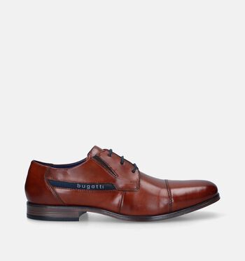 Veterschoenen cognac