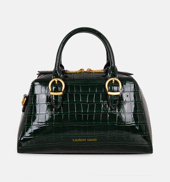 Laurent David Handtassen Bruin/Bordeaux/Groen