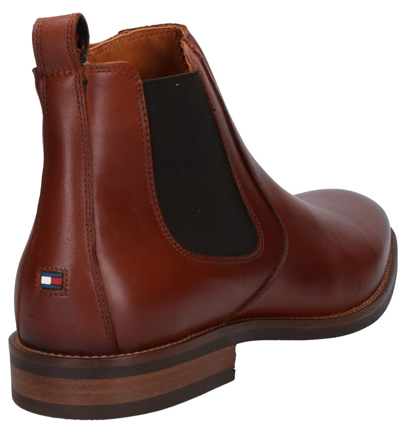 Tommy Hilfiger Essential Cognac Chelsea Boots in leer (279966)