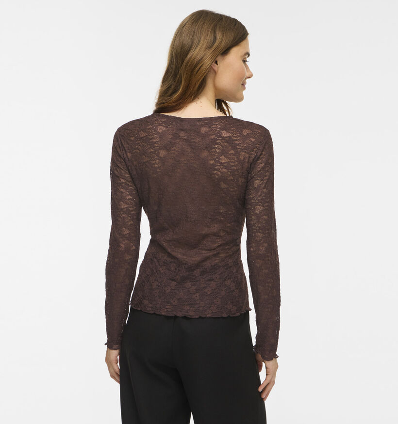 Vila Fay Donkerbruine T-shirt met Lange Mouwen voor dames (378472)
