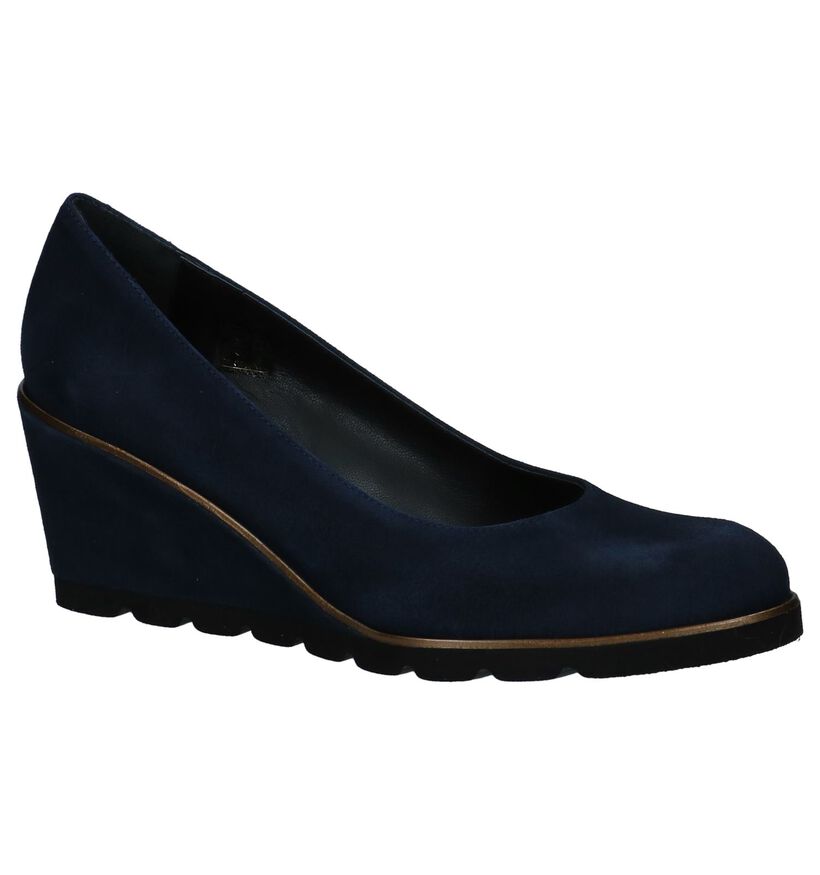 Jhay Donkerblauwe Pumps in daim (235504)