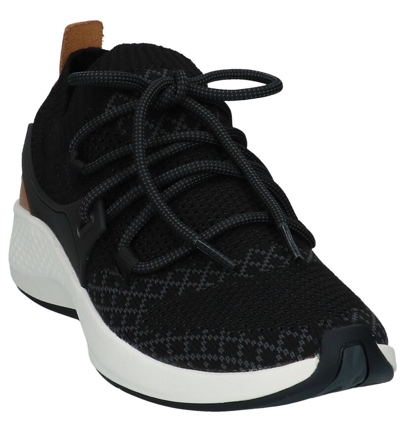 Lichtblauwe Lage Sportieve Sneakers Timberland Flyroam Go Knit Chukka in stof (212240)