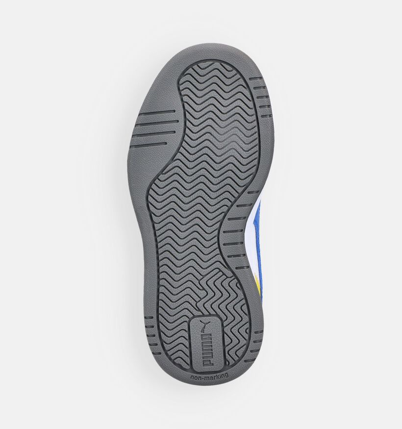 Puma Caven III Block Witte/Grijze Sneakers voor jongens, meisjes (366656) - geschikt voor steunzolen