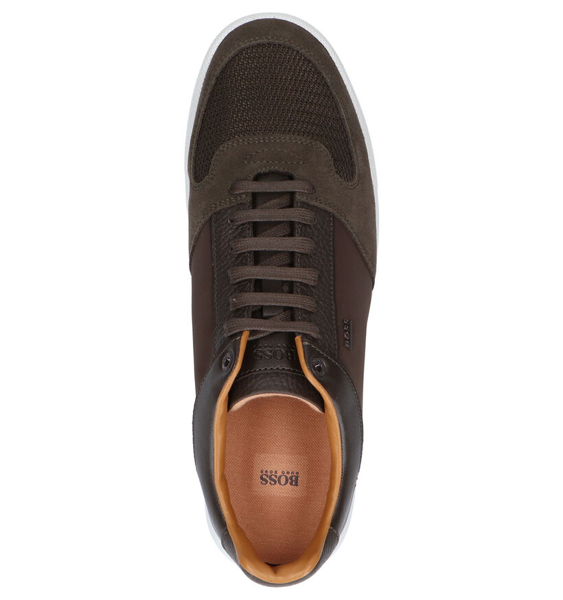 Hugo Boss Cosmo Tenn Chaussures à lacets en Vert kaki en cuir (257052)