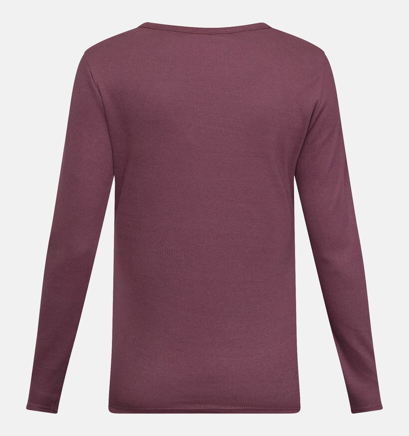 Sisters Point Eike Donkerrode T-shirt met Lange Mouwen voor dames (381183)