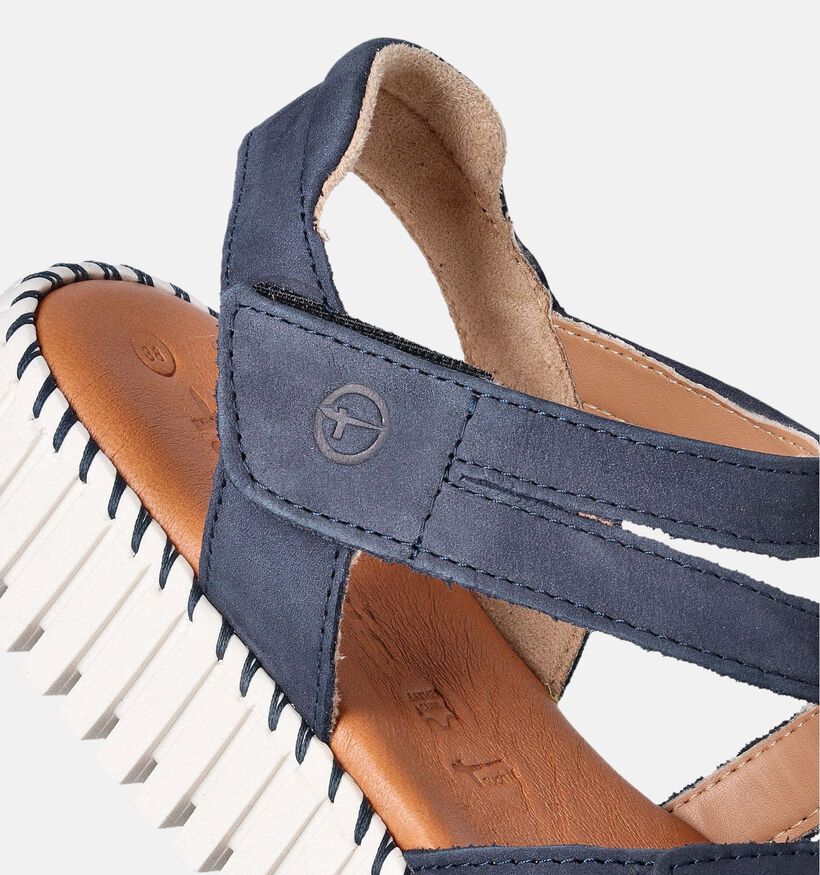 Tamaris Blauwe Platte Sandalen voor dames (354402)