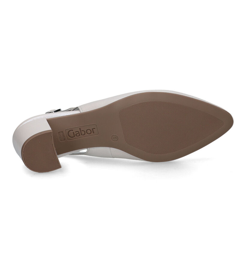 Gabor Escarpins slingback en Nacre pour femmes (323202)