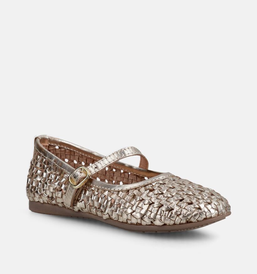 Little David Ballerines en Or pour filles (372137) - pour semelles orthop&eacute;diques