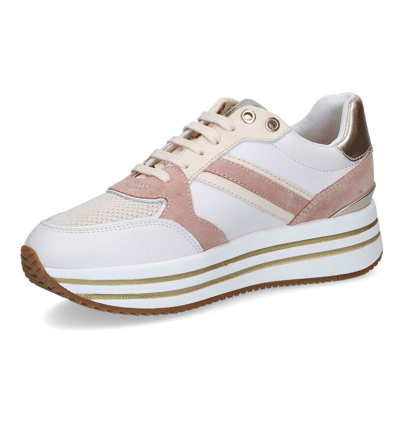 Geox Kency Ecru Sneakers voor dames (302222) - geschikt voor steunzolen