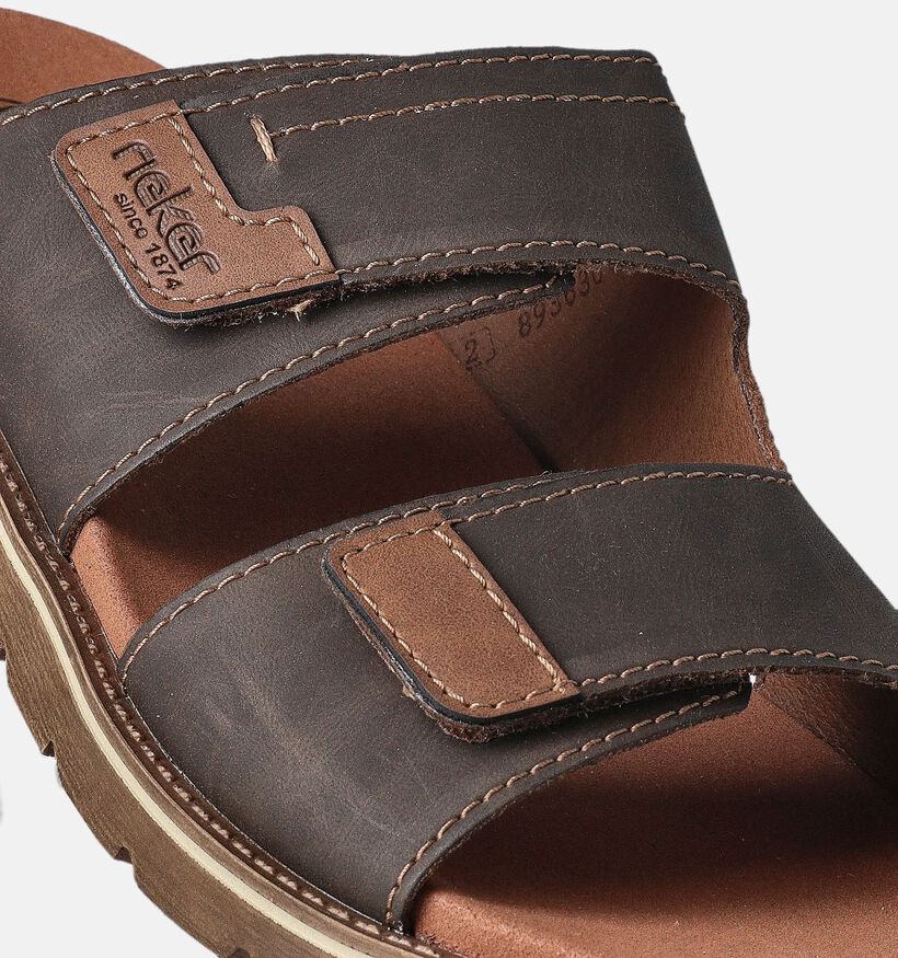 Rieker Nu-pieds casual en Marron pour hommes (354828)