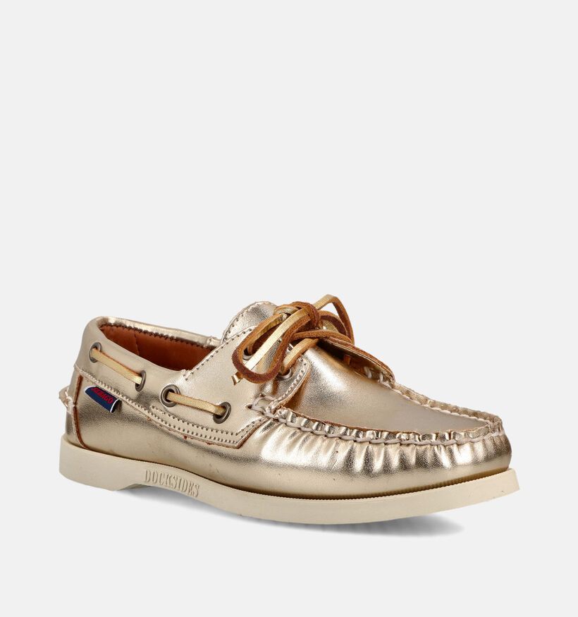 Sebago Portland Metallic Gouden Bootschoenen voor dames (370229)