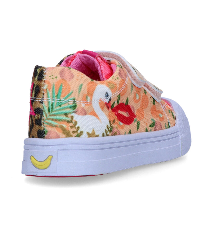 Go Banana's Swan Kiss Roze Sneakers voor meisjes (323842) - geschikt voor steunzolen