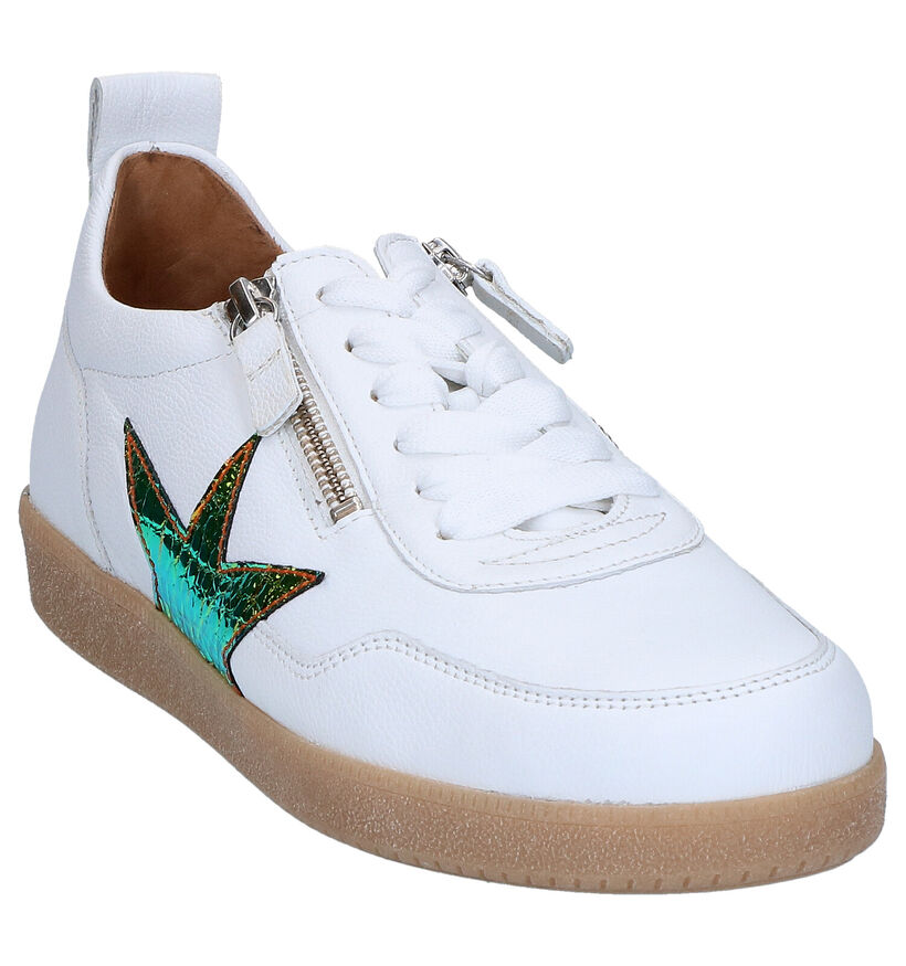 Gabor Best Fitting Witte Lage Sneakers in leer (271716)