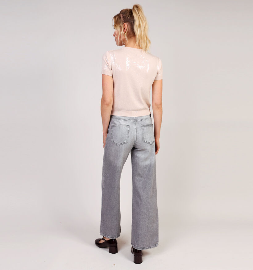 Pieces Silke L30 Grijze Jeansbroek voor dames (361161)